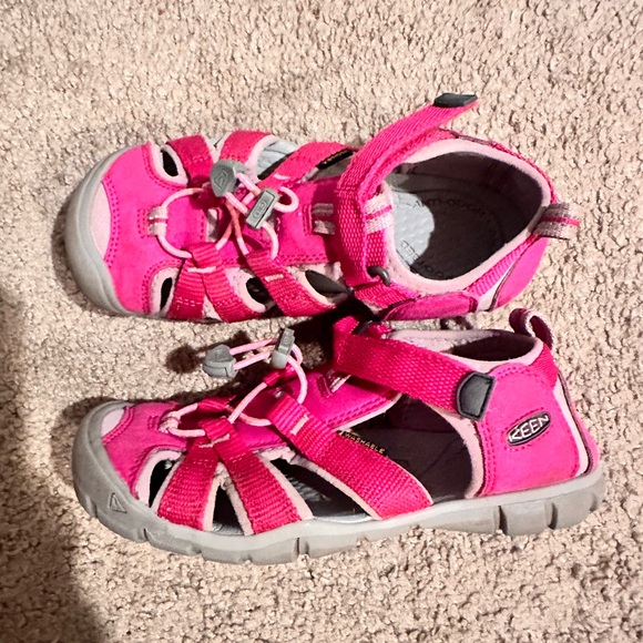 Little Kids' Keen Seacamp II CNX Sz 3 Very Berry / Dawn Pink Sz 1 Barely Worn - Picture 3 of 16